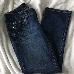 WHBM Crop Dark Denim Jean